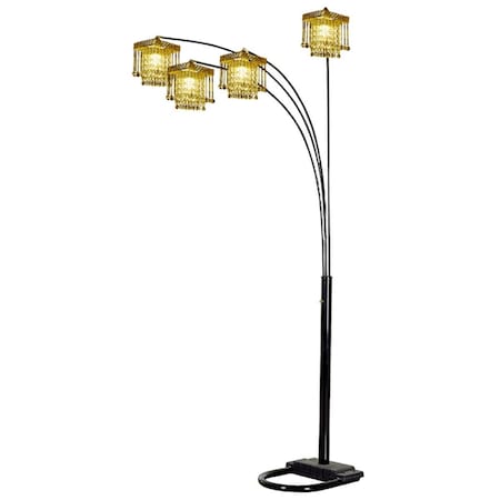 Yhior 84 in. H 5 Arms Arch Floor Lamp - Black YH2481494